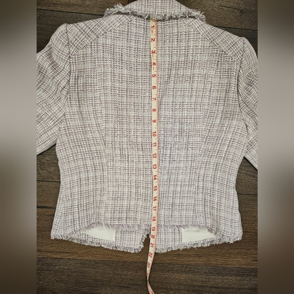 NWT ✨️ WHBM Purple Tweed Blazer - SIZE 8P - Picture 16 of 16